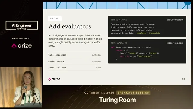 Recording frame at 9:12: Step 2: Give each quality dimension an evaluator