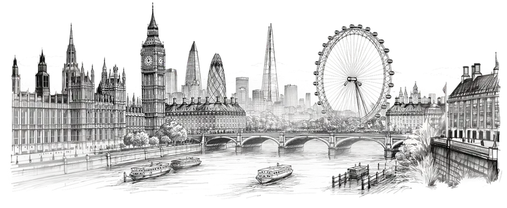 AI Engineer Europe 2026 - London Skyline Illustration