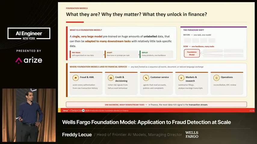 From Wells Fargo Foundation Model: Application to Fraud Detection at Scale