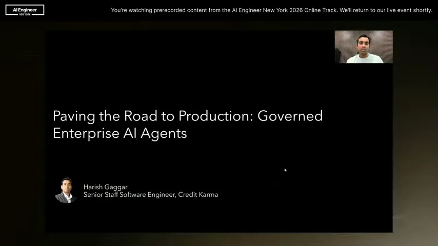 From Paving the Road to Production: Governed Enterprise AI Agents