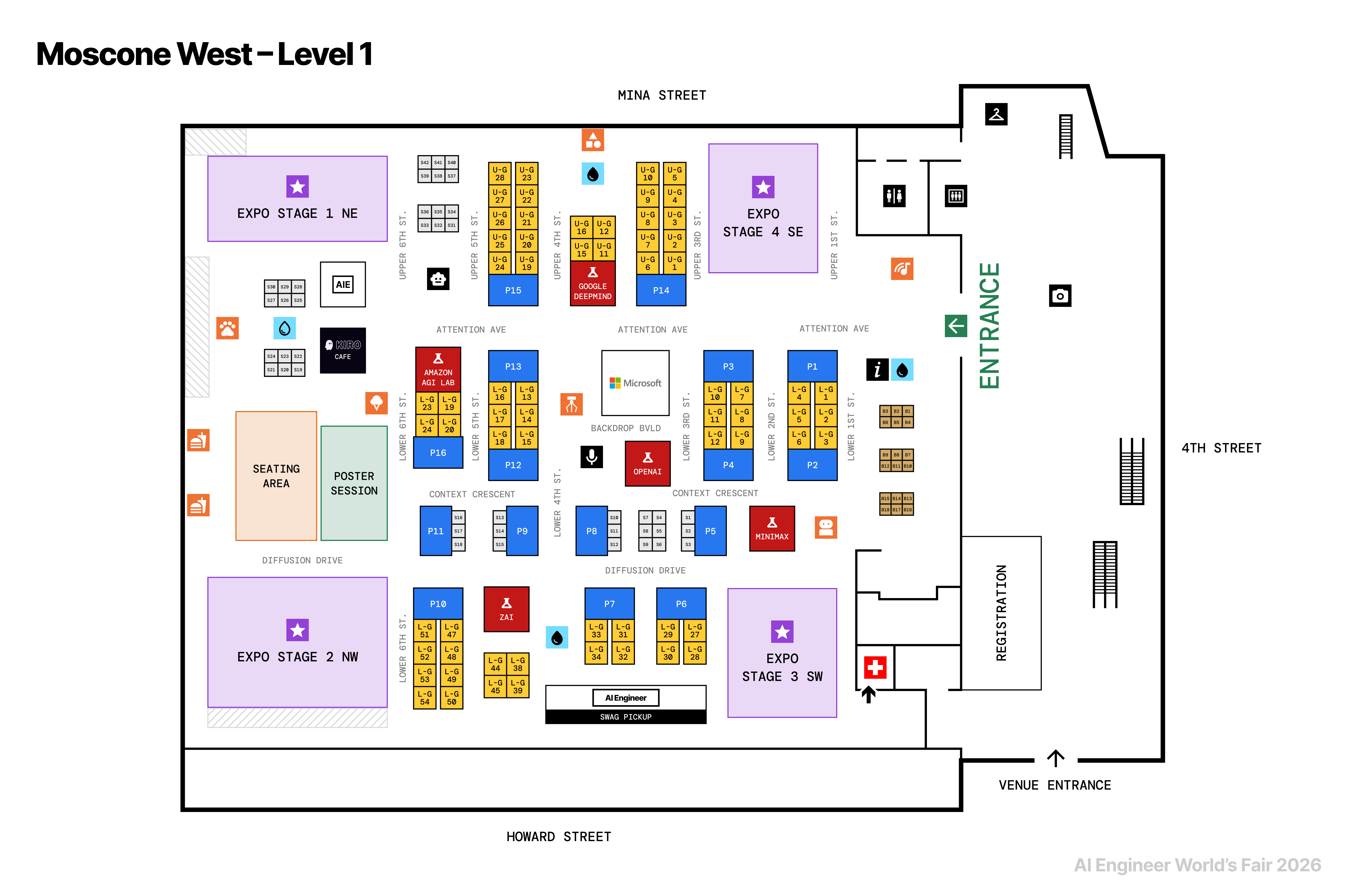 Moscone West Level 1 — Expo & Registration