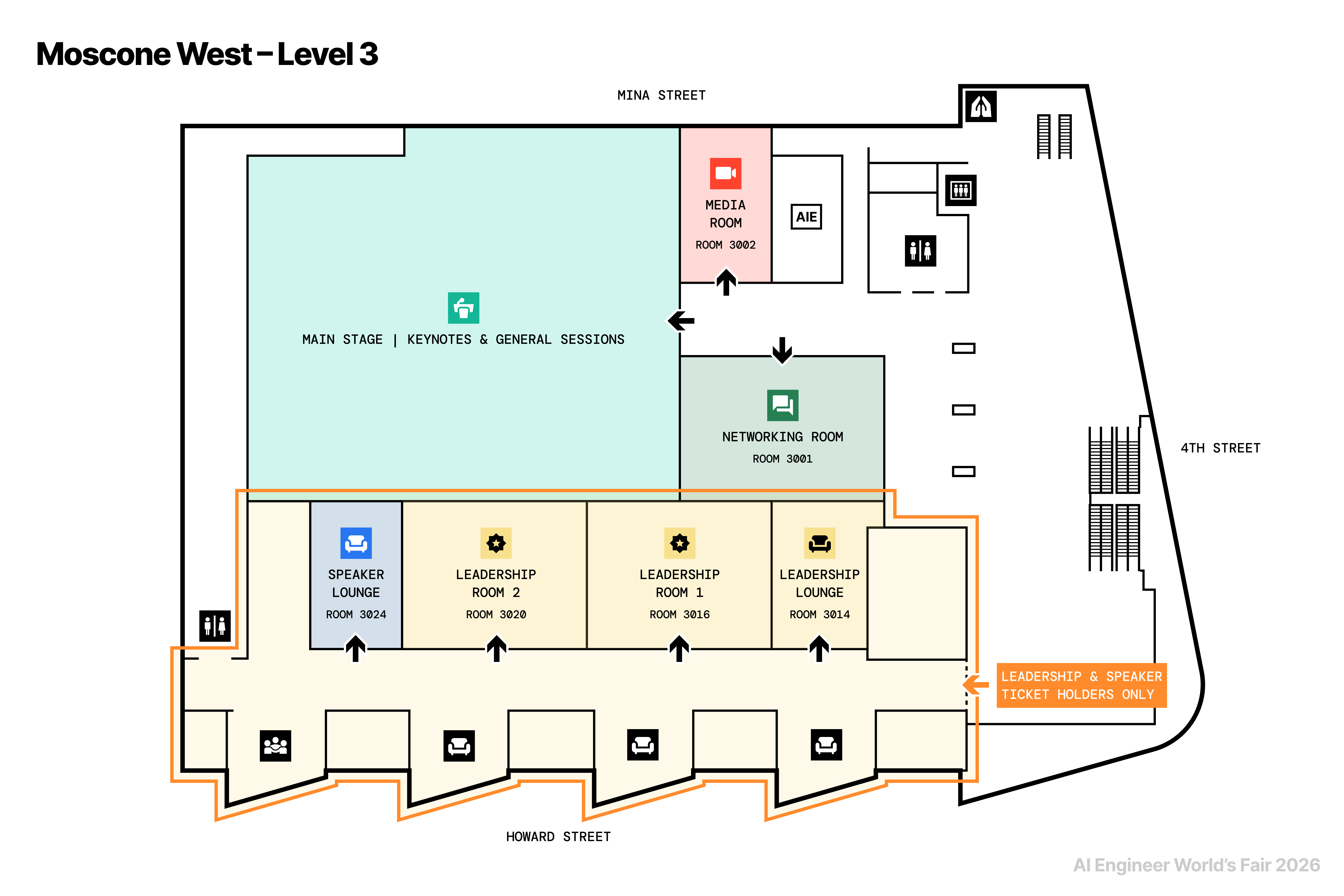 Moscone West Level 3 — Keynotes & Leadership